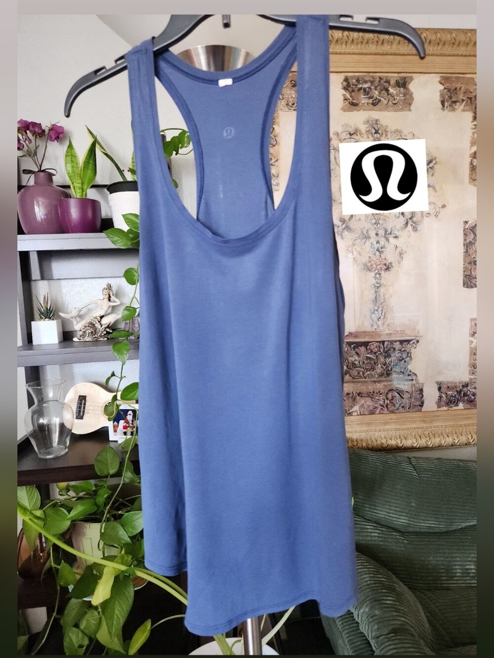 lululemon athletica Blue Racerback Studio Tank